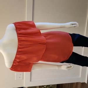 Grace Elements off the shoulder warm pink top